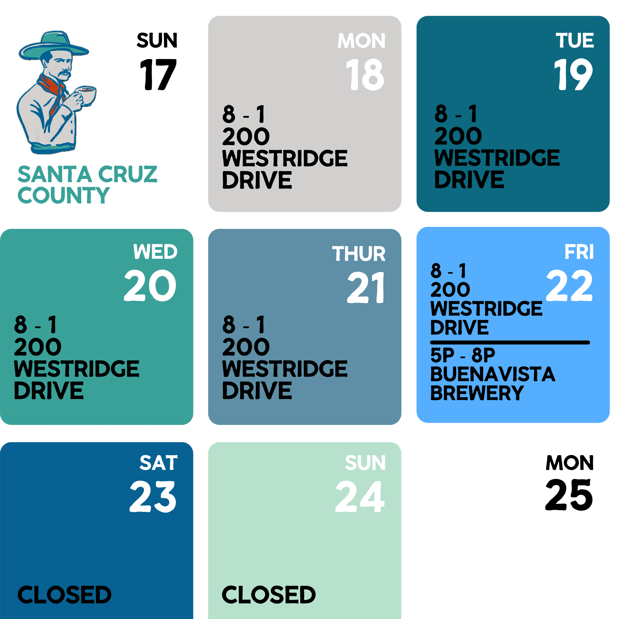 WEEKLY SCHEDULE - WATSONVILLE-2